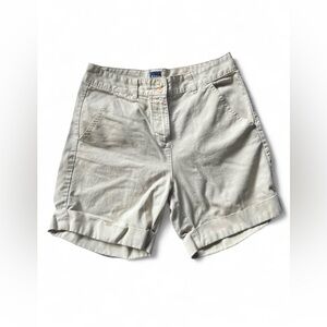 Basic Editions Women's Tan Bermuda Shorts Like New Size 8